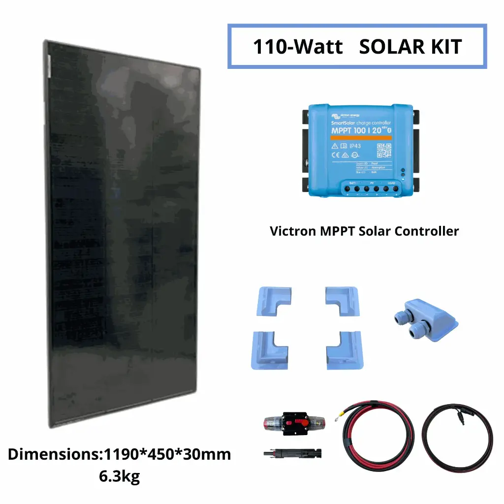 110 Watt Solar Kit, Victron Controller (ABS)